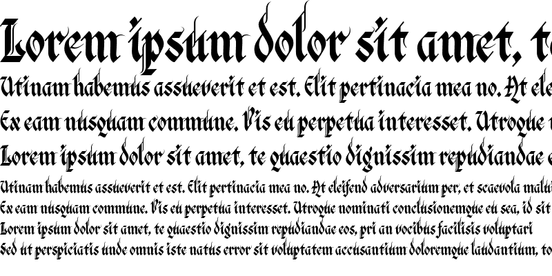 Beispiel einer Verona Gothic-Schriftart #1