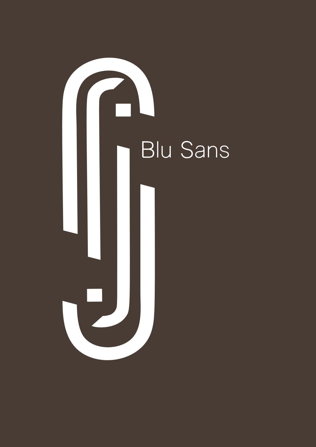 Beispiel einer Blu Sans-Schriftart #1