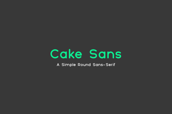 Beispiel einer Cake Sans-Schriftart #1