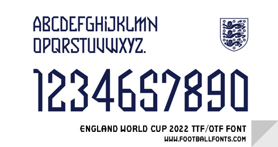 Beispiel einer England FC 2022-Schriftart #1
