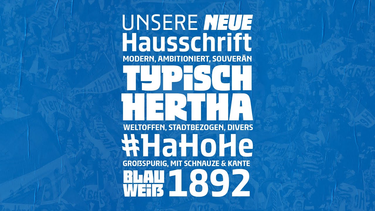 Beispiel einer Hertha BSC-Schriftart #1