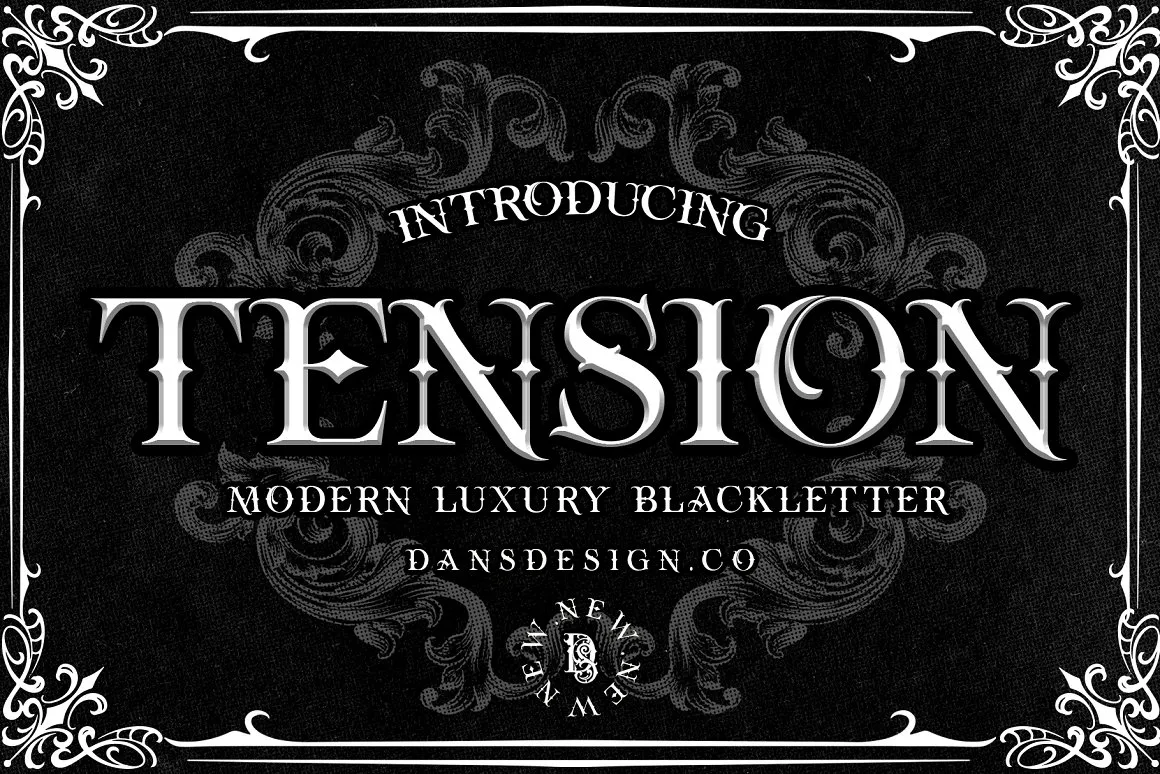 Beispiel einer Tension-Schriftart #1