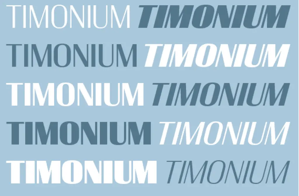 Schriftart Timonium