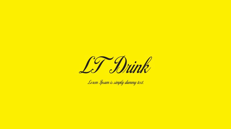 Schriftart LT Drink