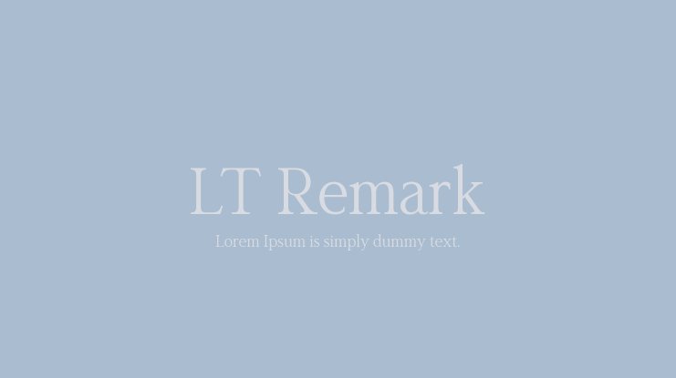 Beispiel einer LT Remark-Schriftart #1