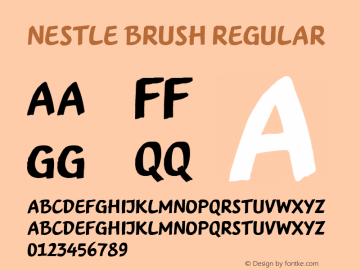 Beispiel einer Nestle Brush-Schriftart #1