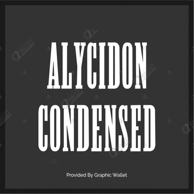 Schriftart Alycidon Condensed