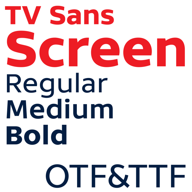 Beispiel einer TV Sans Screen-Schriftart #1