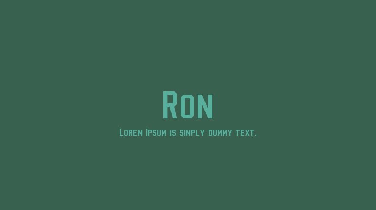 Schriftart Ron