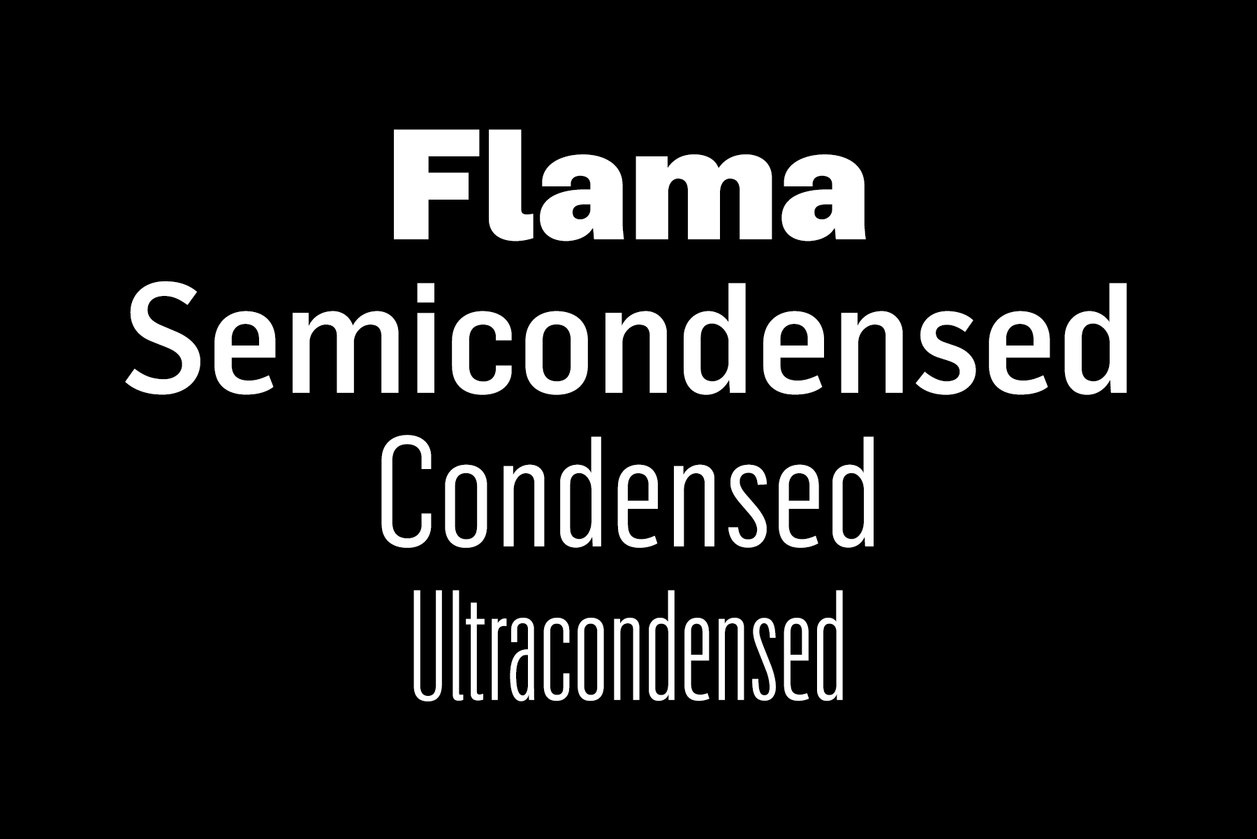 Beispiel einer Flama Semicondensed-Schriftart #1