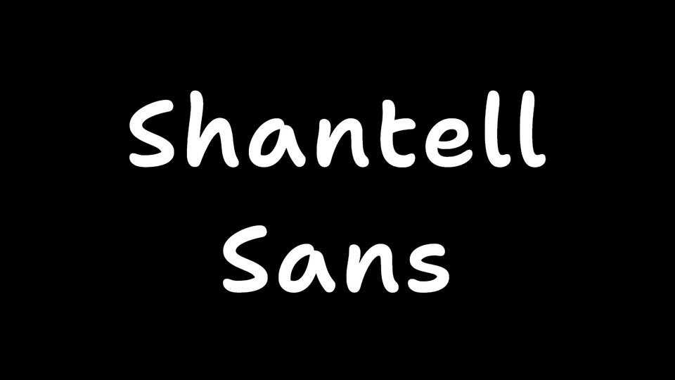 Beispiel einer Shantell Sans-Schriftart #1