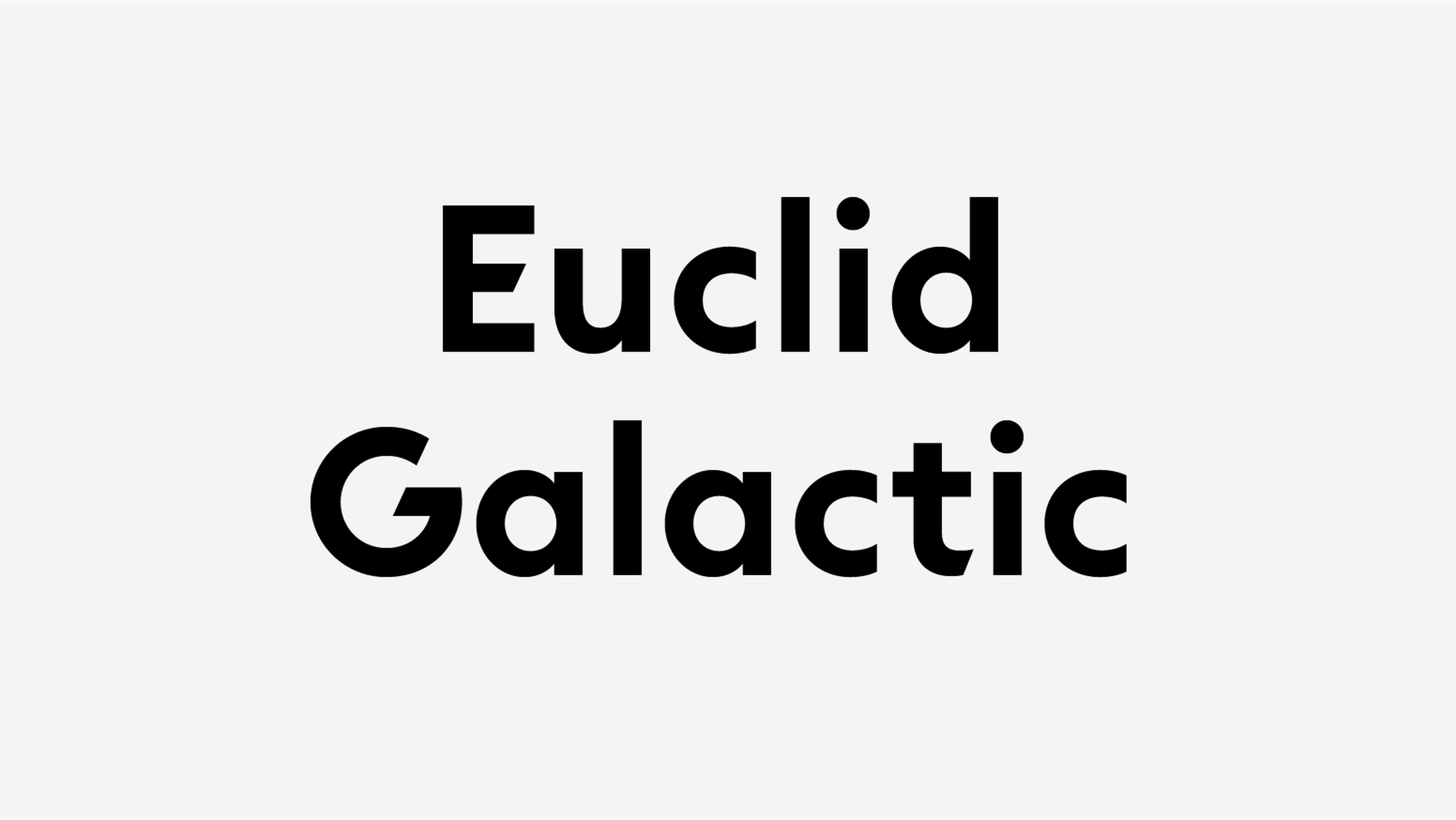 Beispiel einer Euclid Galactic-Schriftart #1