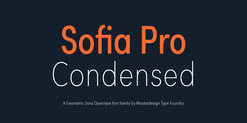 Schriftart Sofia Sans Condensed