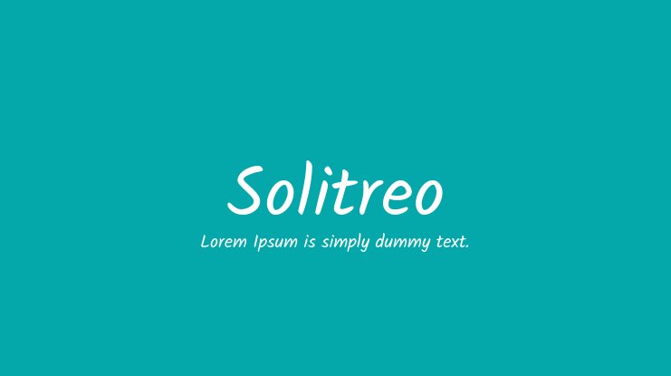 Beispiel einer Solitreo-Schriftart #1