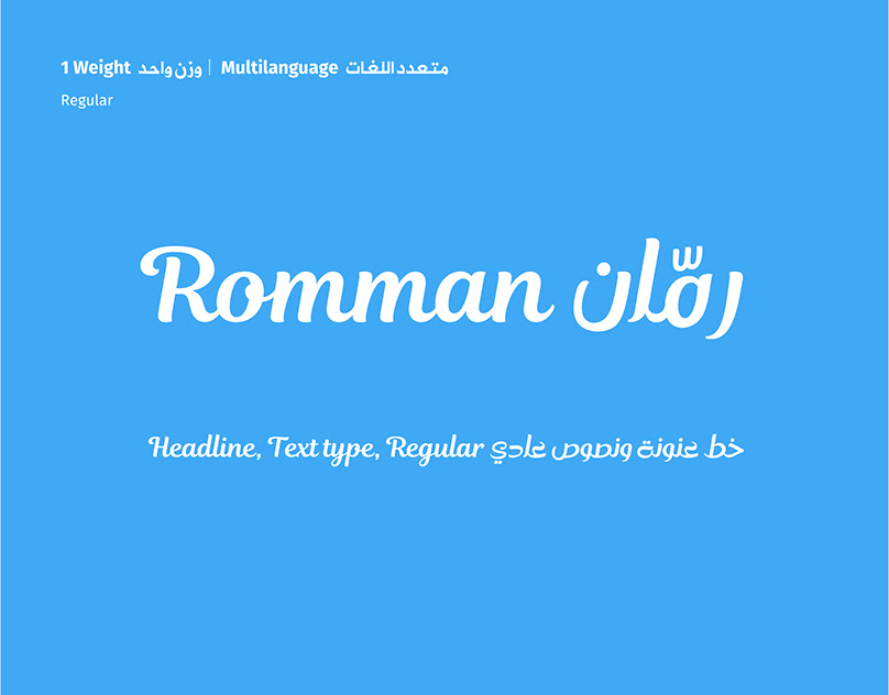 Beispiel einer RTL Romman-Schriftart #1