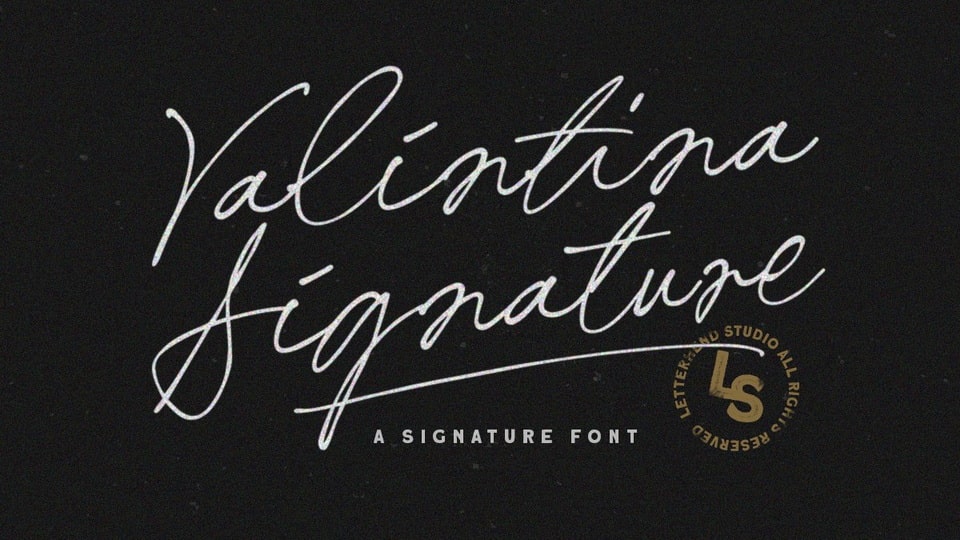 Beispiel einer Valintina Signature-Schriftart #1