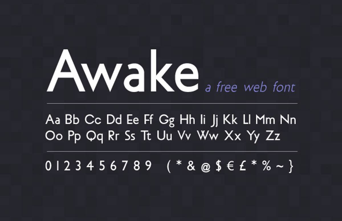 Beispiel einer Awake-Schriftart #1