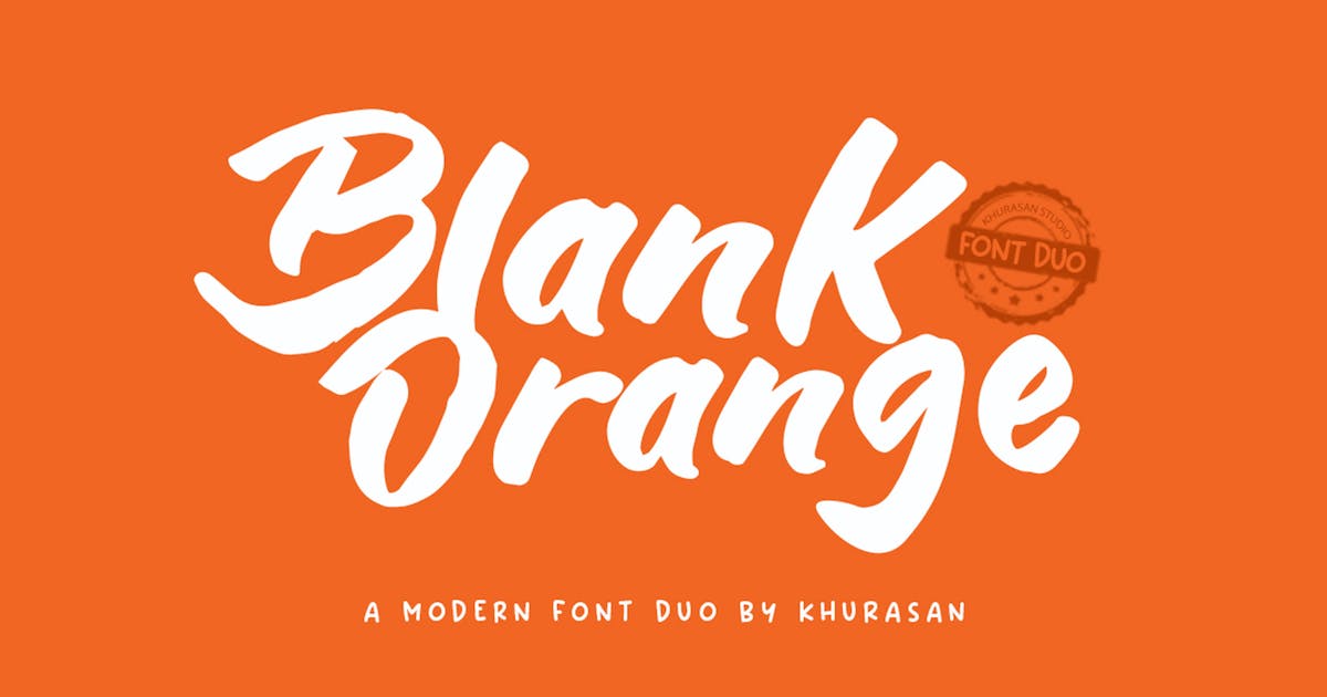 Beispiel einer Blank Orange-Schriftart #1