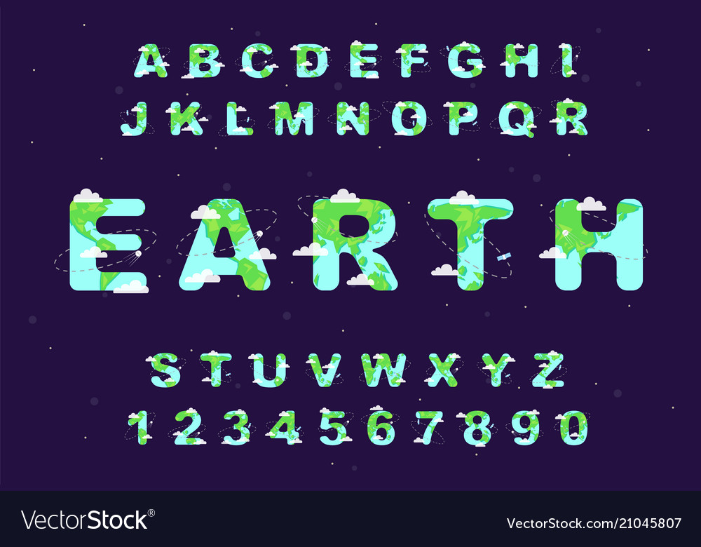 Beispiel einer Earth-Schriftart #1