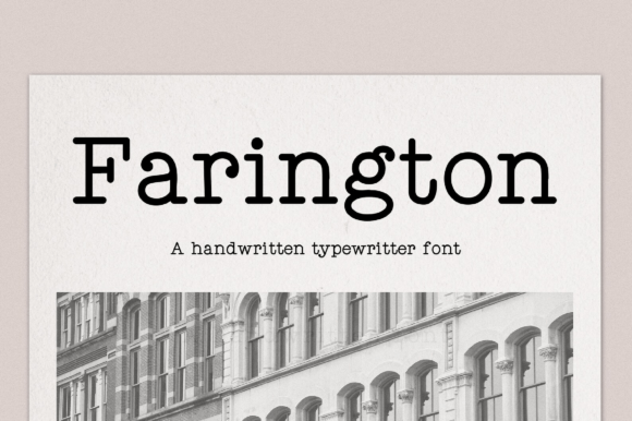 Beispiel einer Farington-Schriftart #1