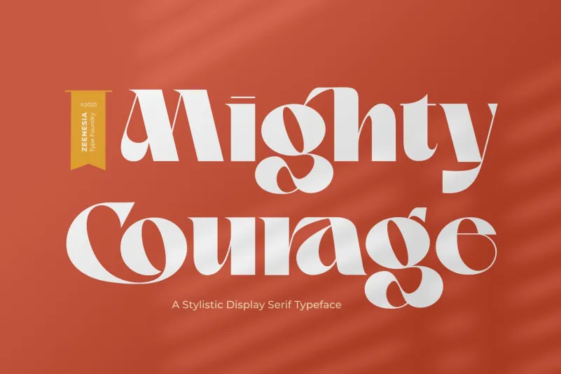 Beispiel einer Mighty Courage-Schriftart #1