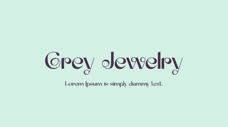 Schriftart Grey Jewelry