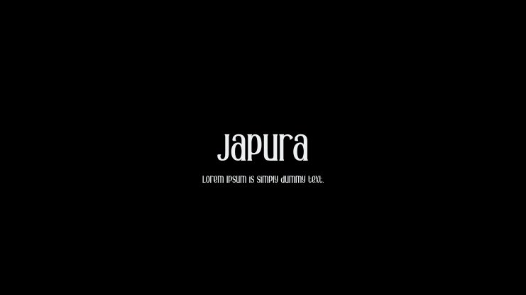 Beispiel einer Japura-Schriftart #1