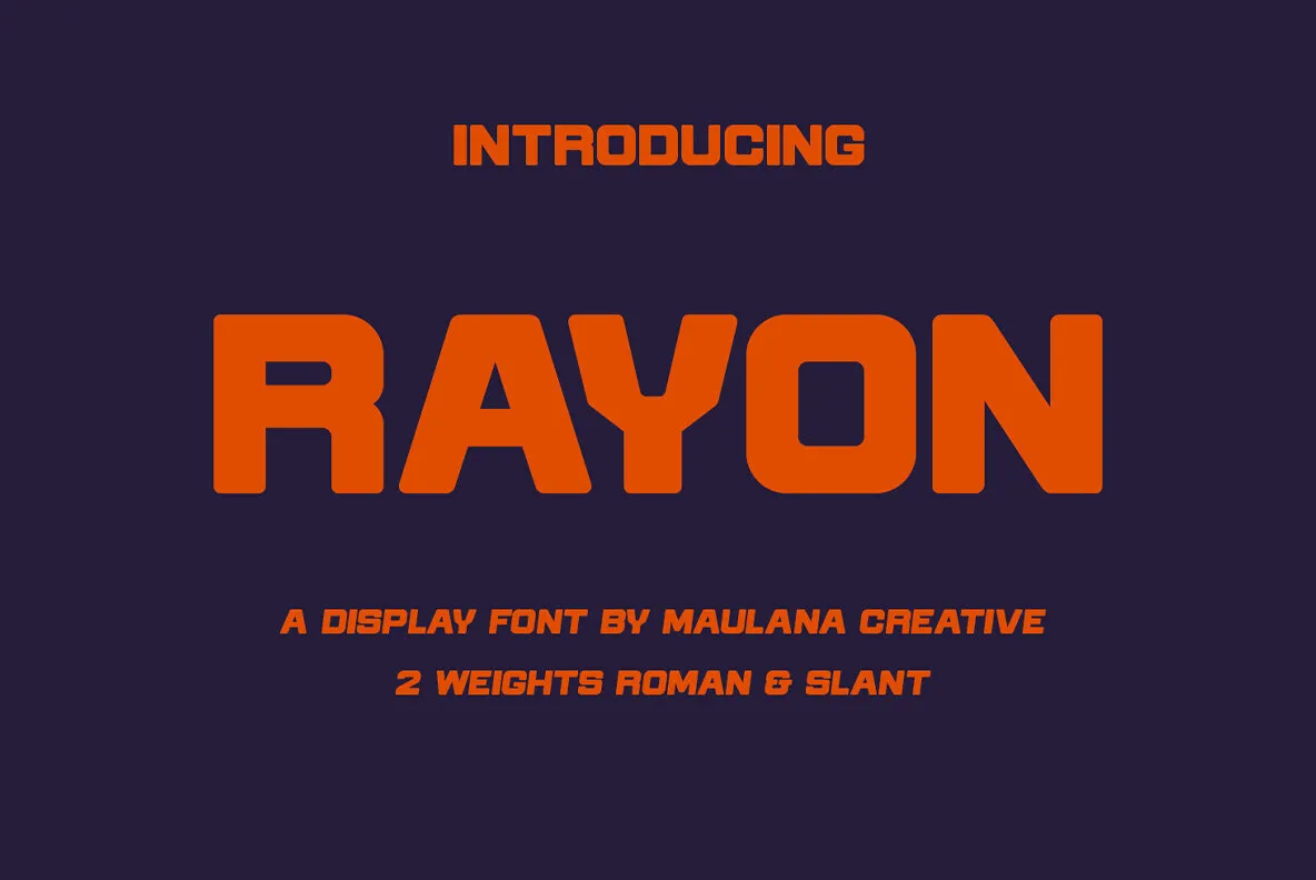 Beispiel einer Rayon-Schriftart #1