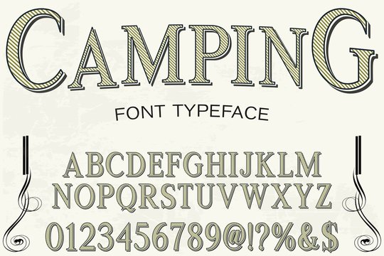 Schriftart The Camping