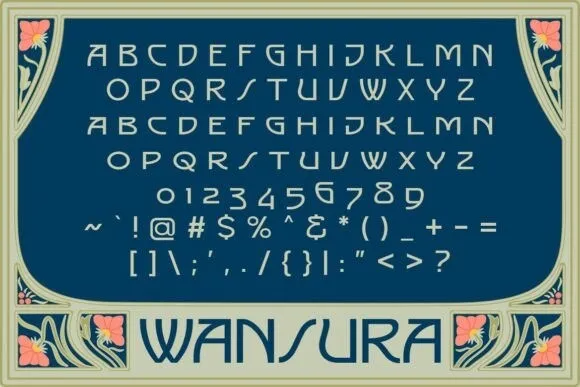 Beispiel einer Wansura-Schriftart #1