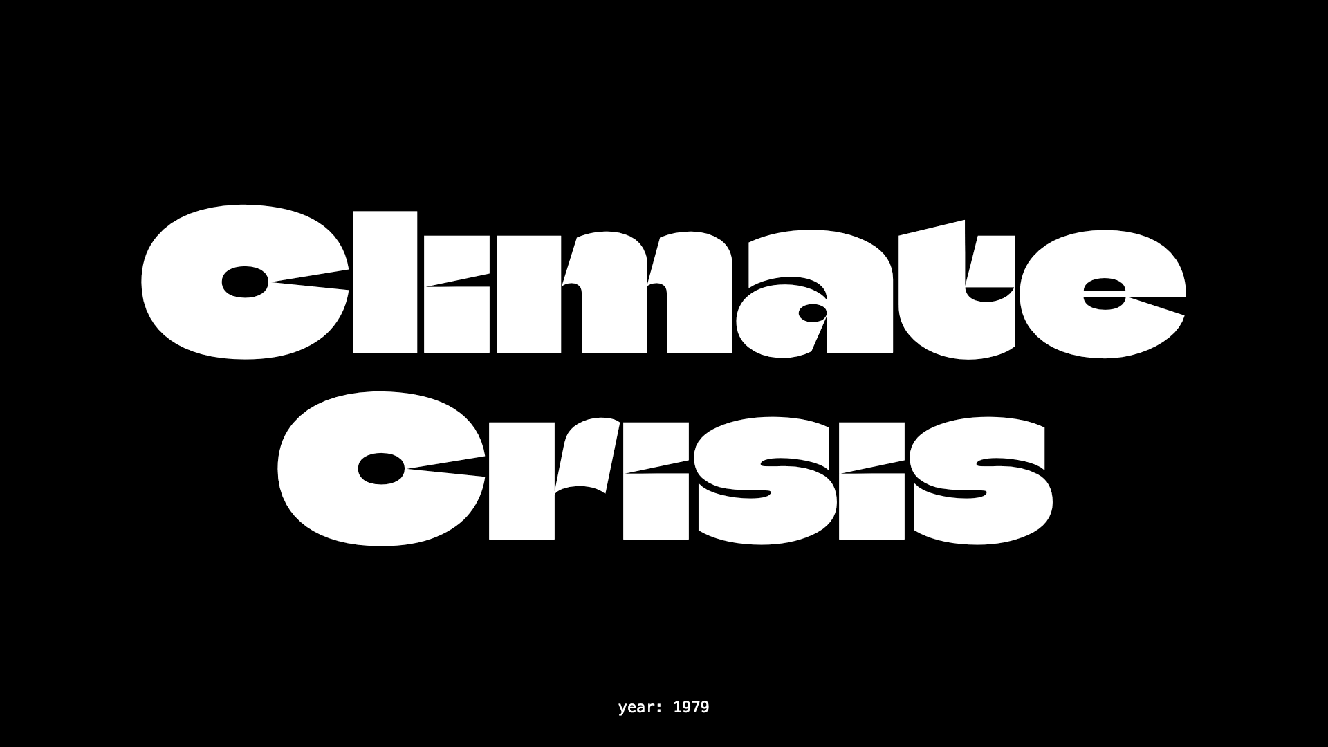 Beispiel einer Climate Crisis-Schriftart #1