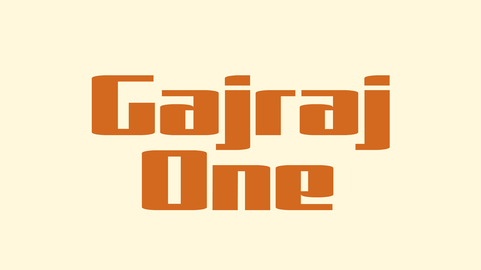 Beispiel einer Gajraj One-Schriftart #1
