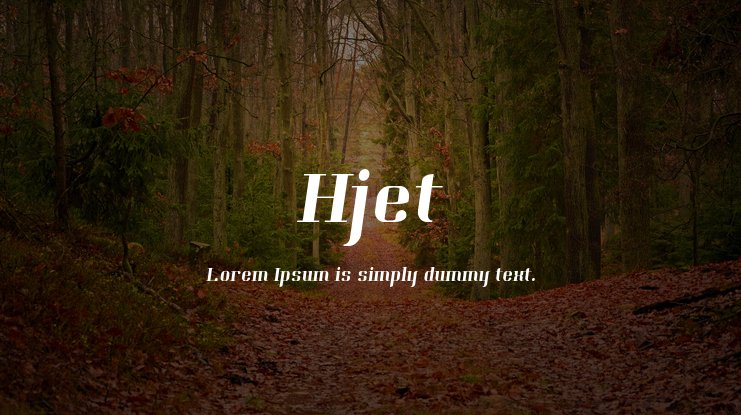 Schriftart Hjet