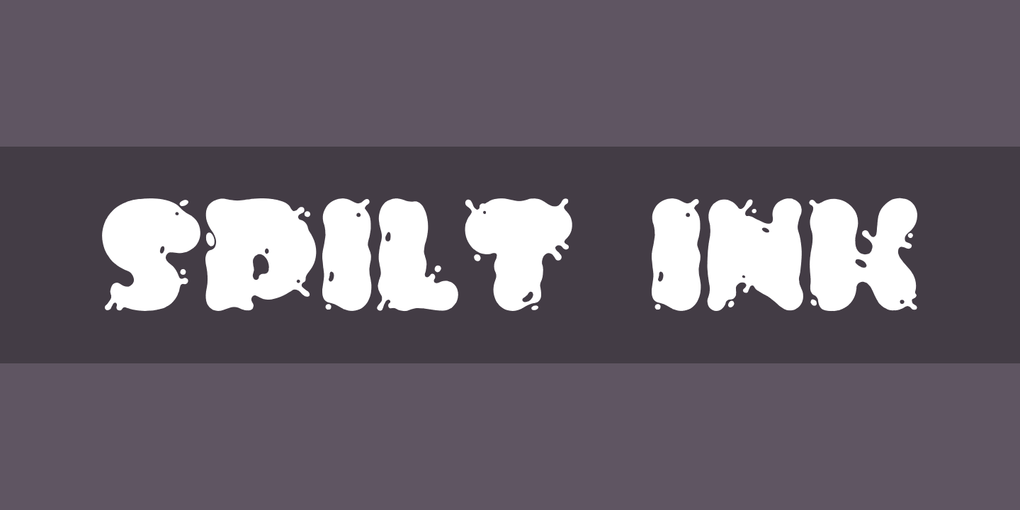 Schriftart Spilt Ink