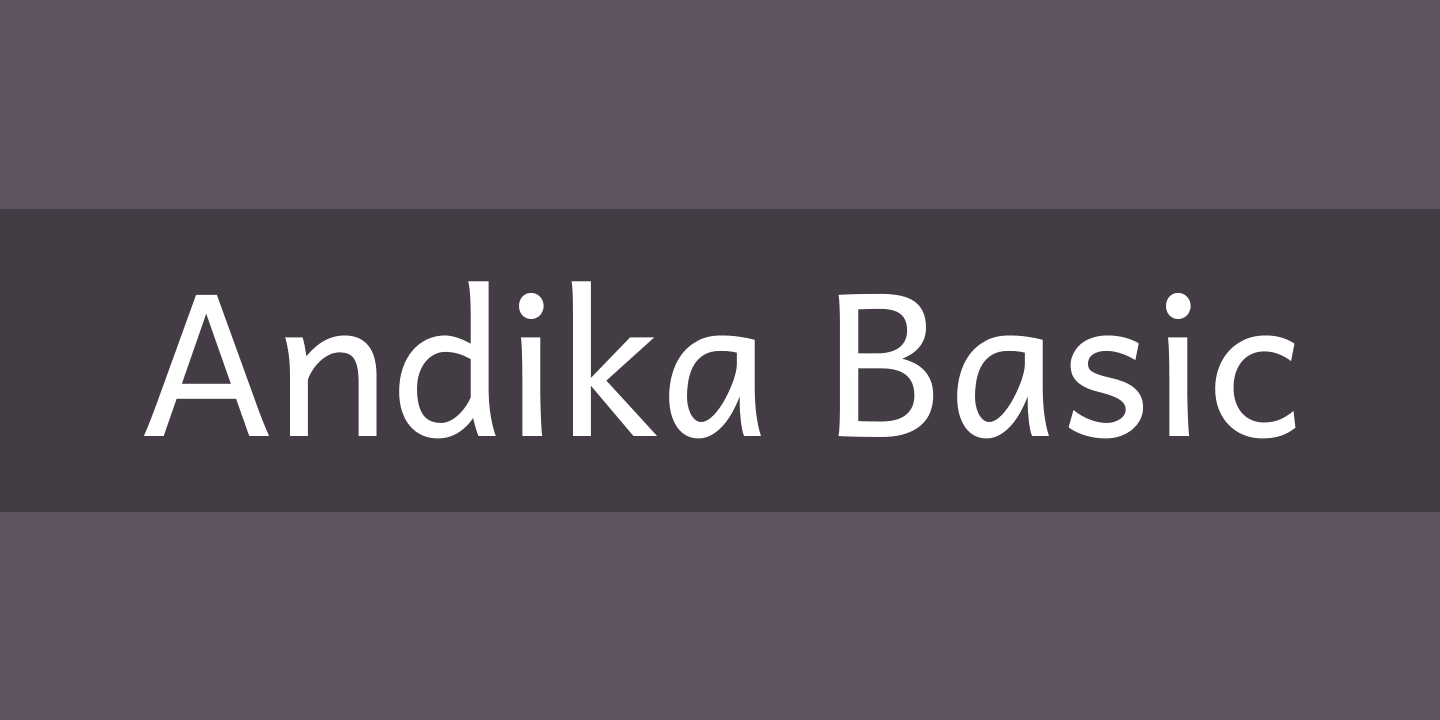 Beispiel einer Andika Basic-Schriftart #1
