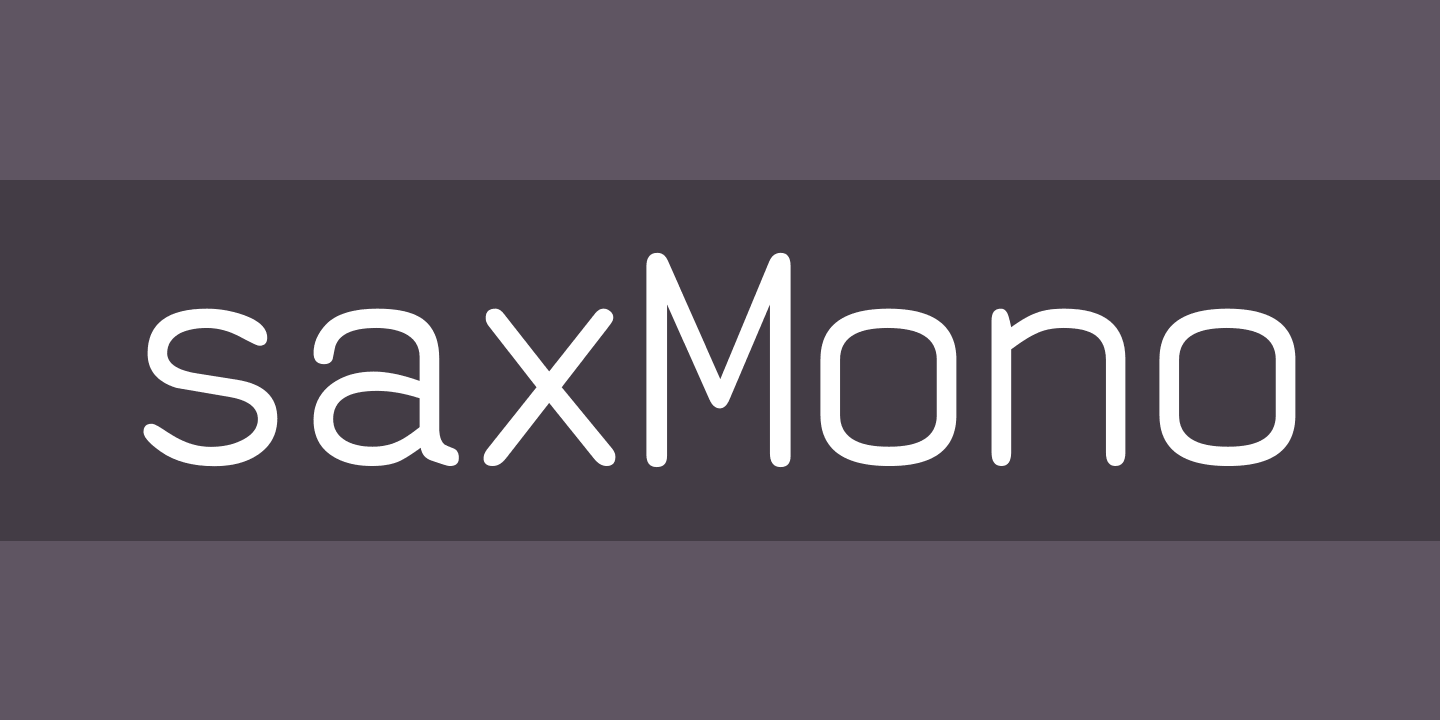 Schriftart saxMono