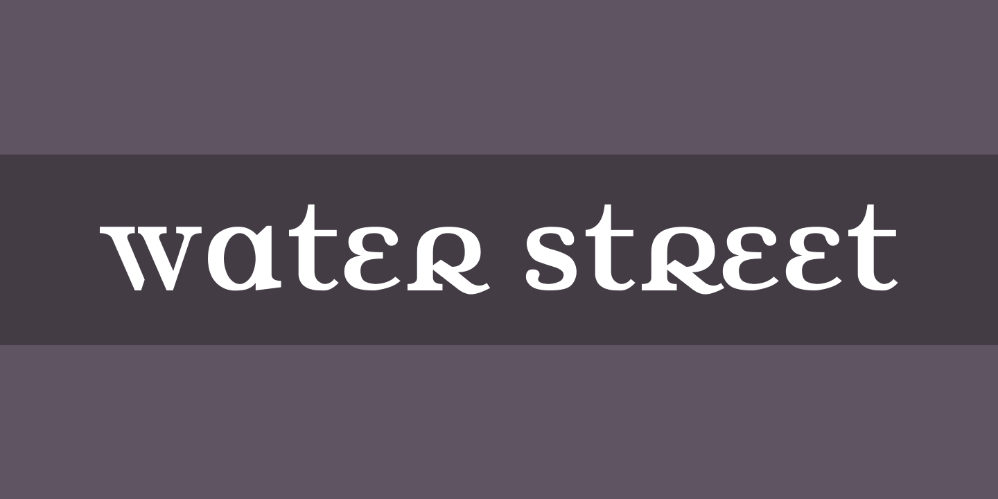 Beispiel einer Water Street-Schriftart #1