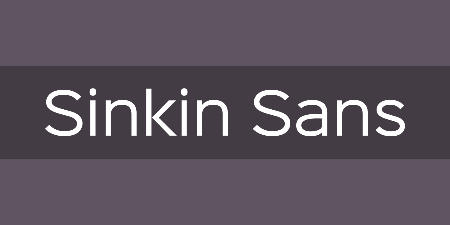 Beispiel einer Sinkin Sans-Schriftart #1