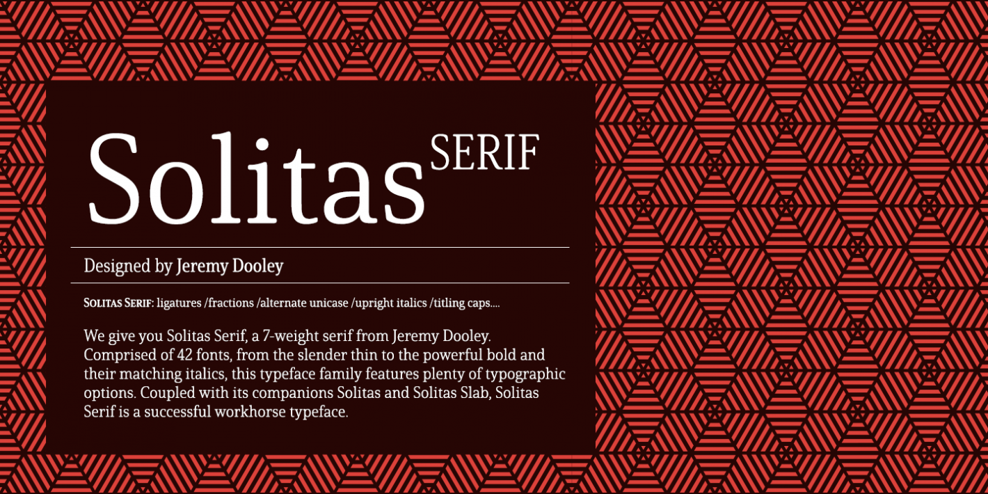 Beispiel einer Solitas Serif-Schriftart #1