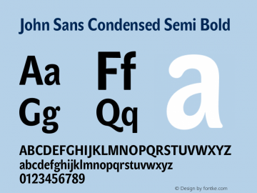 Schriftart John Sans Condensed