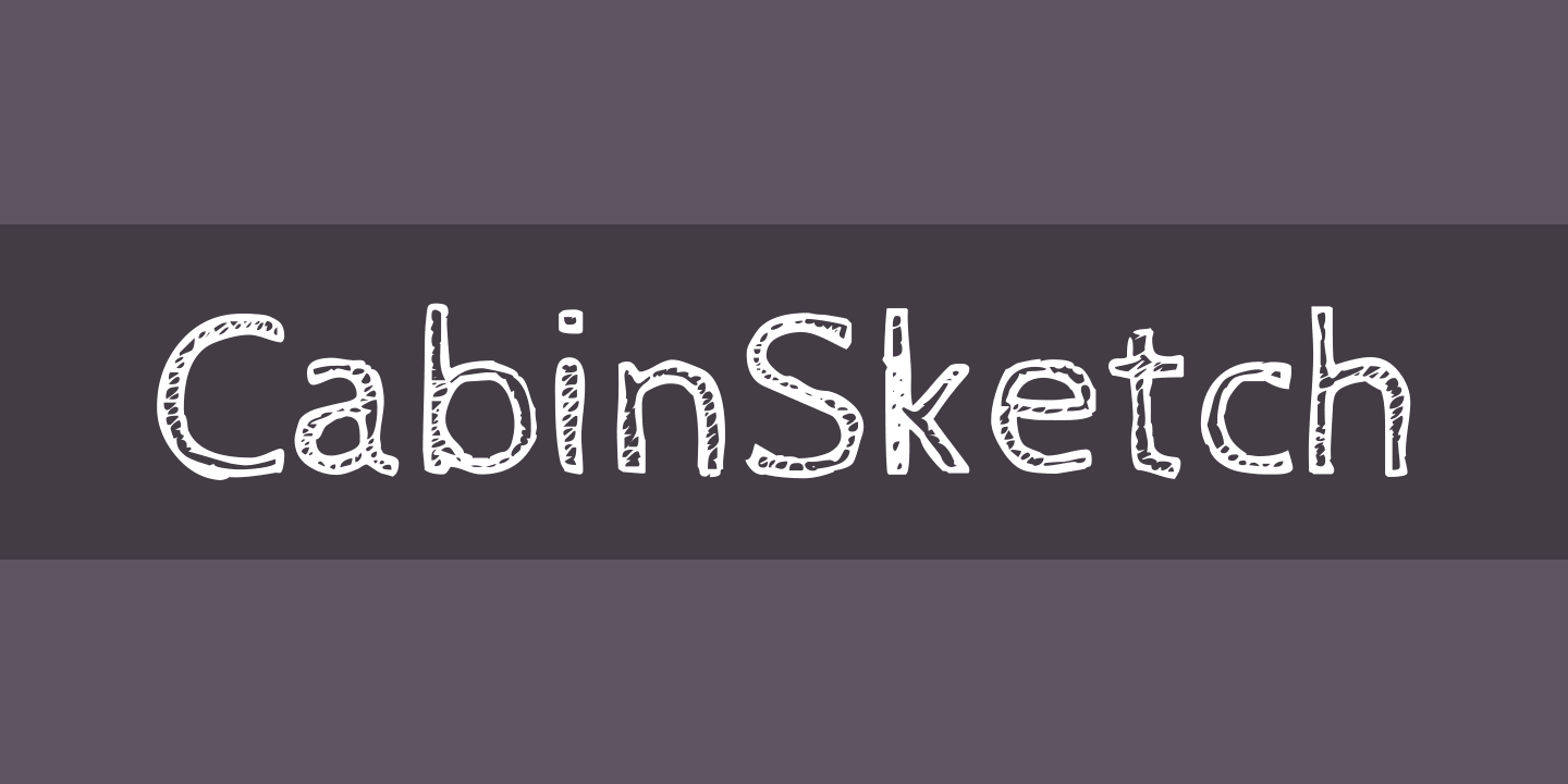 Beispiel einer CabinSketch-Schriftart #1