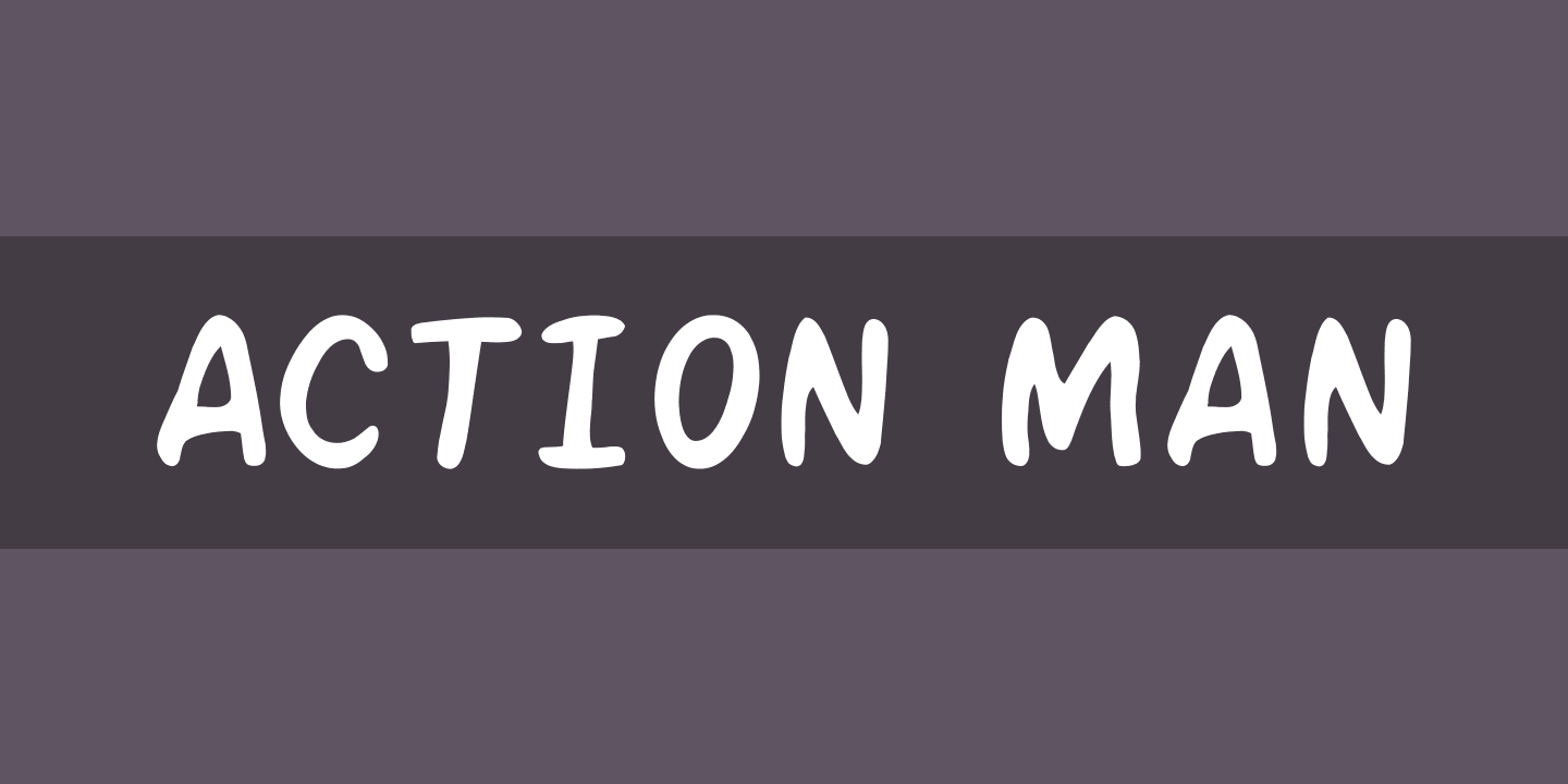 Beispiel einer Action Man-Schriftart #1