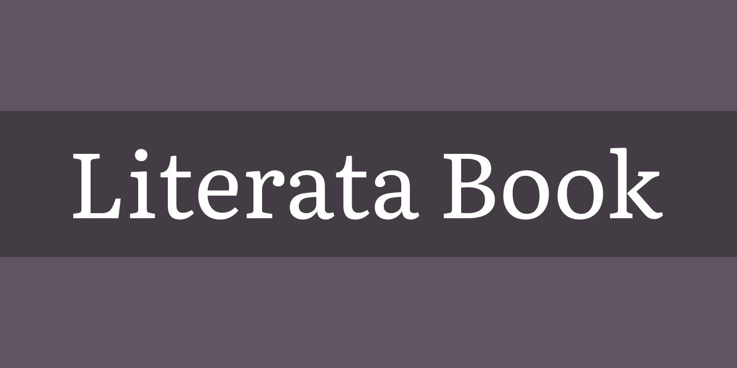 Schriftart Literata Book