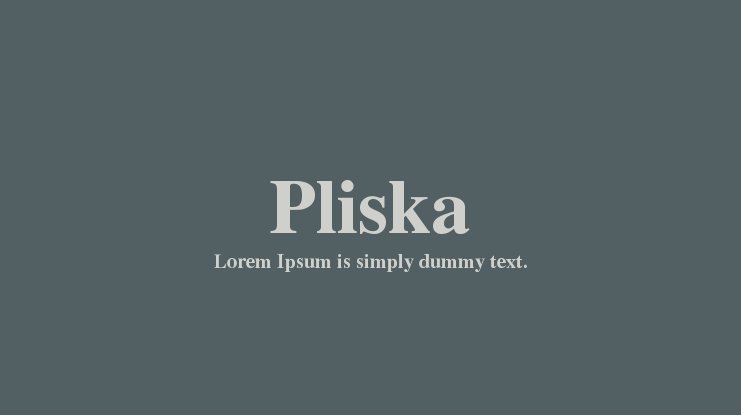 Schriftart Pliska