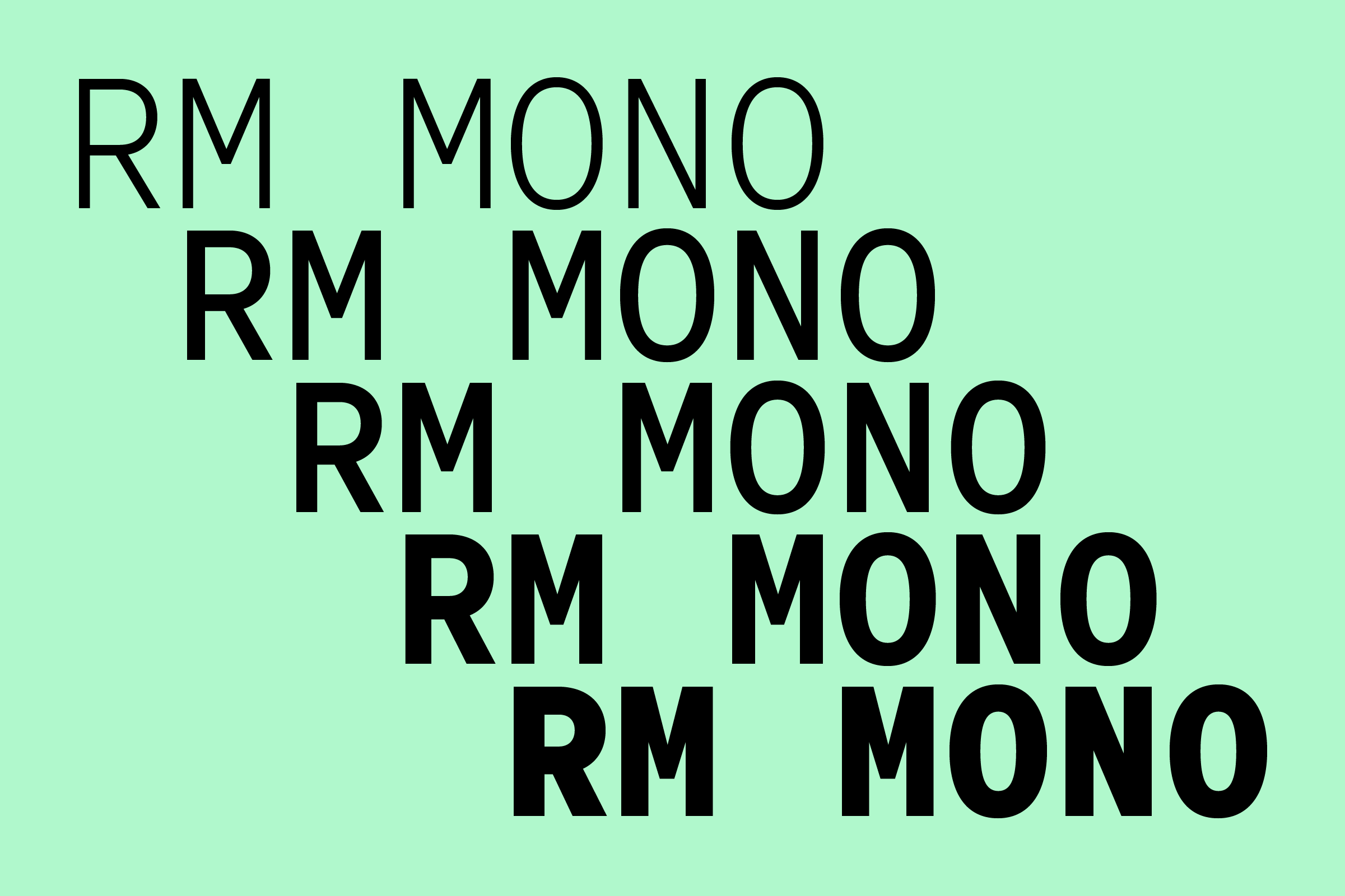Beispiel einer RM Mono-Schriftart #1