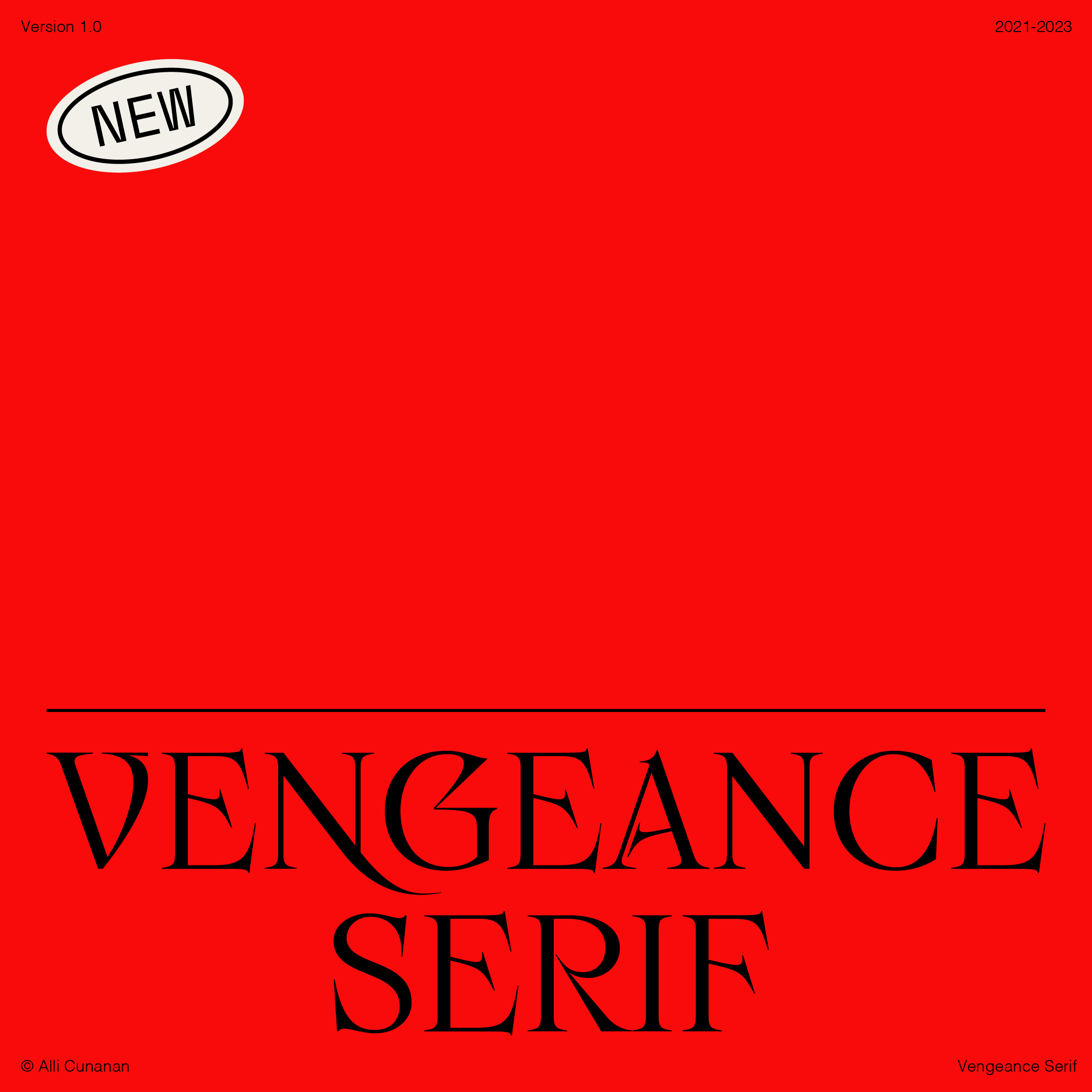 Beispiel einer Vengeance Serif-Schriftart #1