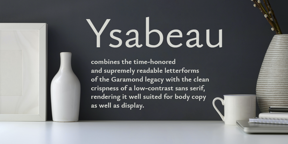 Schriftart Ysabeau SC