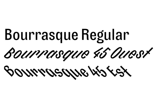 Beispiel einer Bourrasque-Schriftart #1