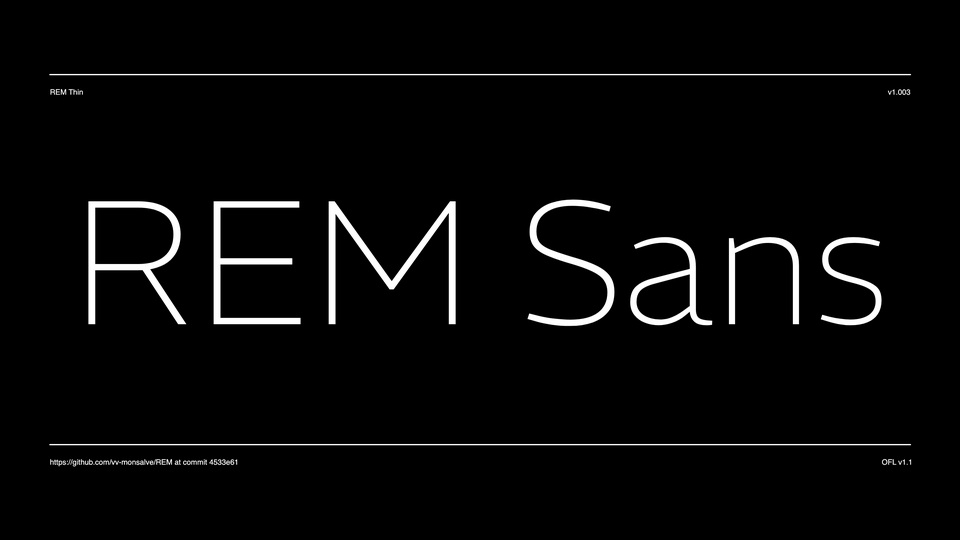 Schriftart REM