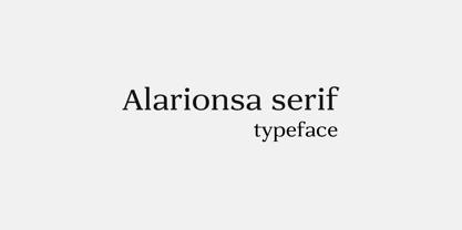 Beispiel einer Alarionsa Serif-Schriftart #1